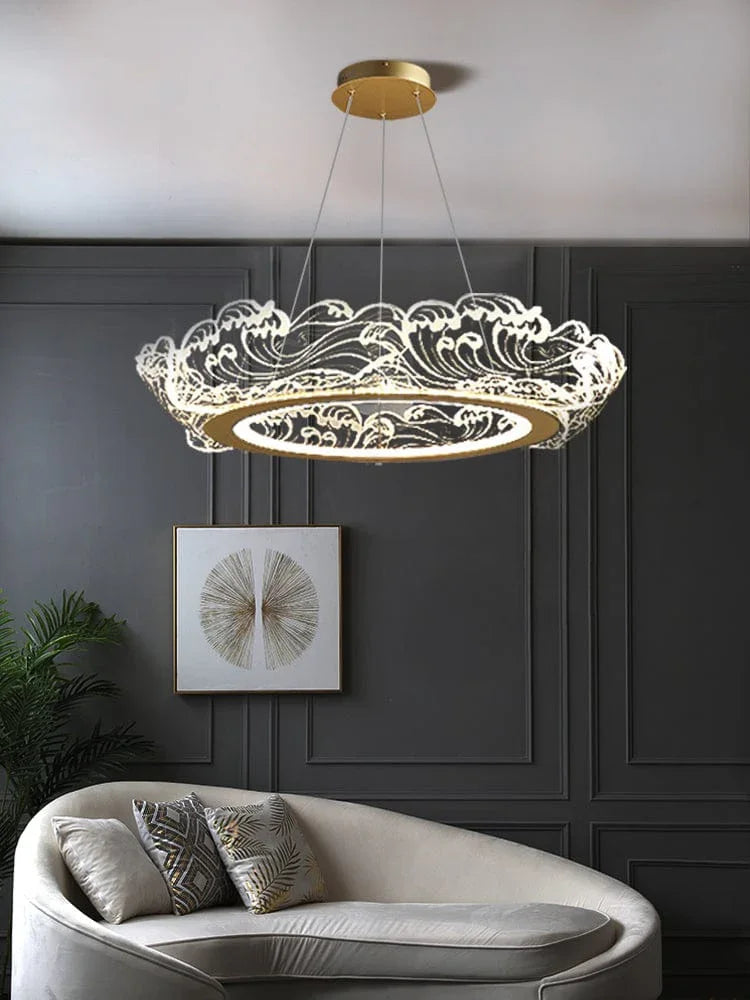 Metavaya Chandelier Wave shape LED chandelier
