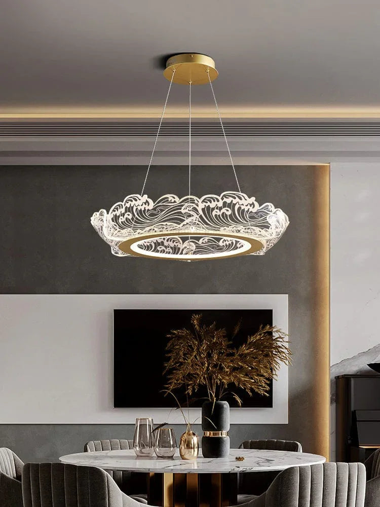 Metavaya Chandelier Wave shape LED chandelier