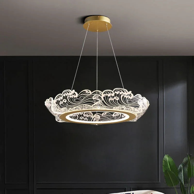 Metavaya Chandelier Wave shape LED chandelier