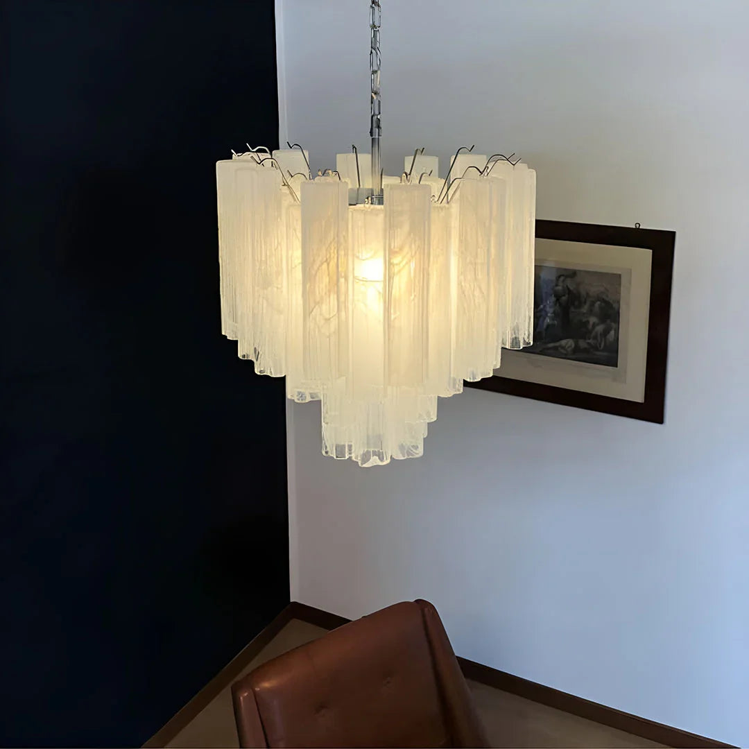 White Tubes Chandelier - view 7 | Metavaya