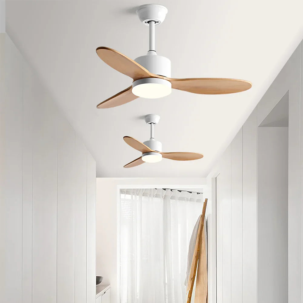 Wood Fan Blade Ceiling Fan Light - view 11 | Metavaya