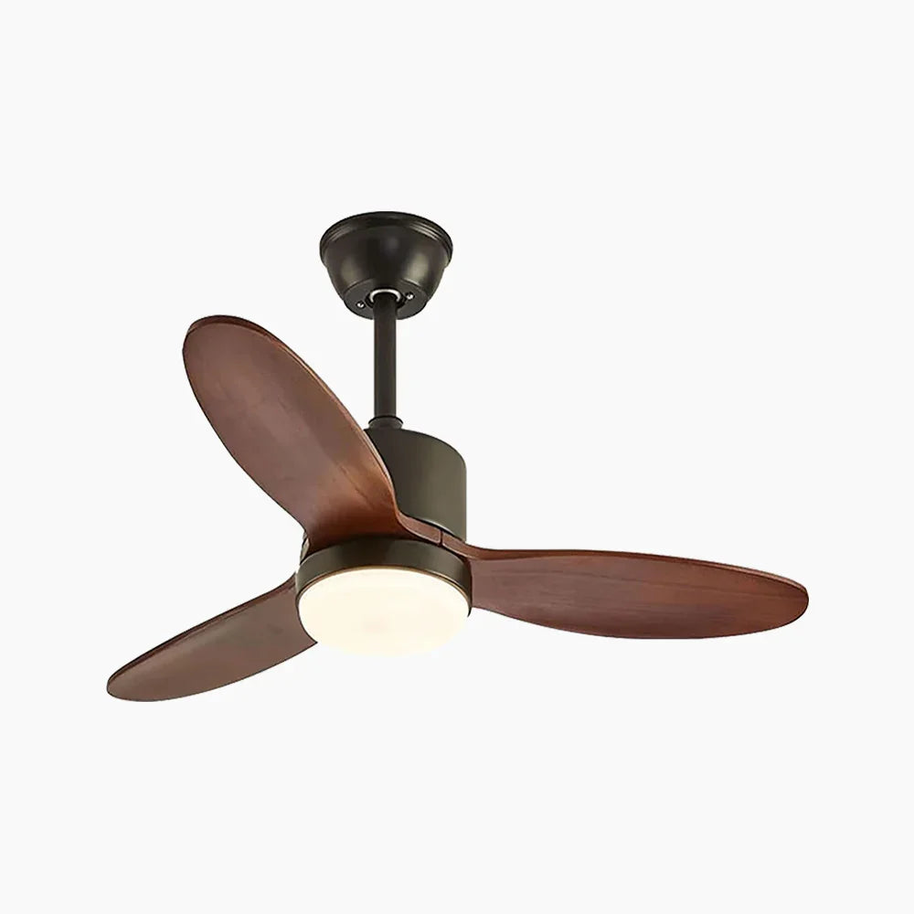 Wood Fan Blade Ceiling Fan Light - view 25 | Metavaya