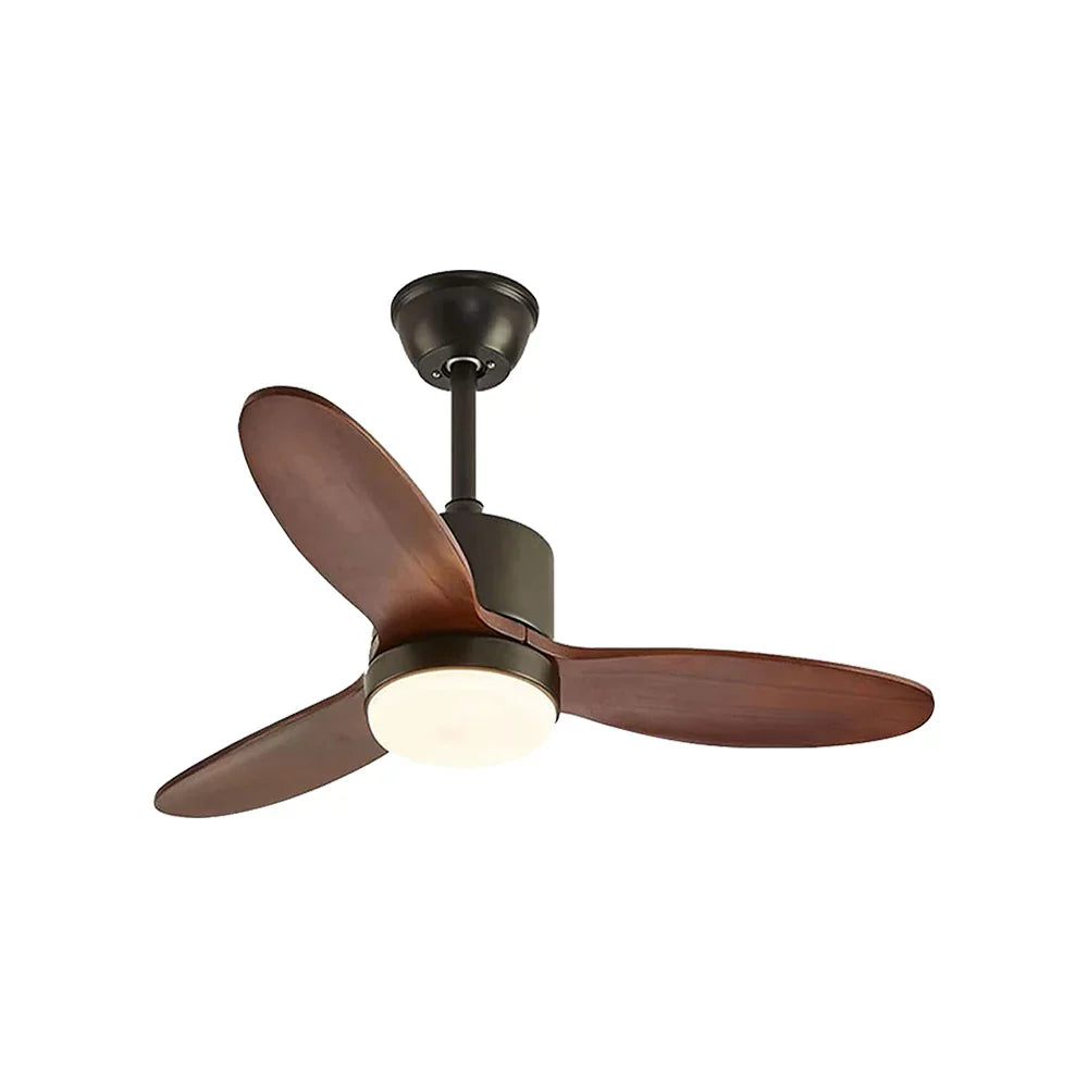 Wood Fan Blade Ceiling Fan Light | Metavaya