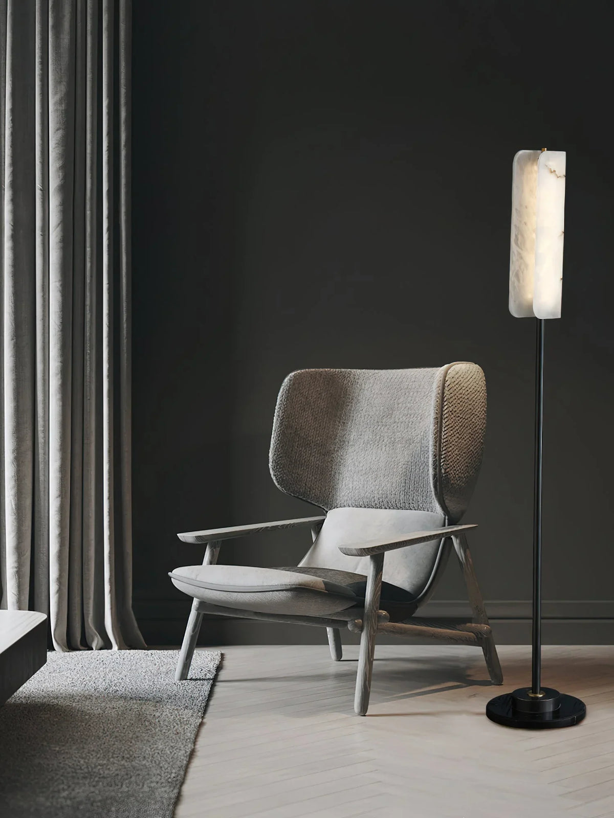 Years Alabaster Floor Lamp - view 7 | Metavaya