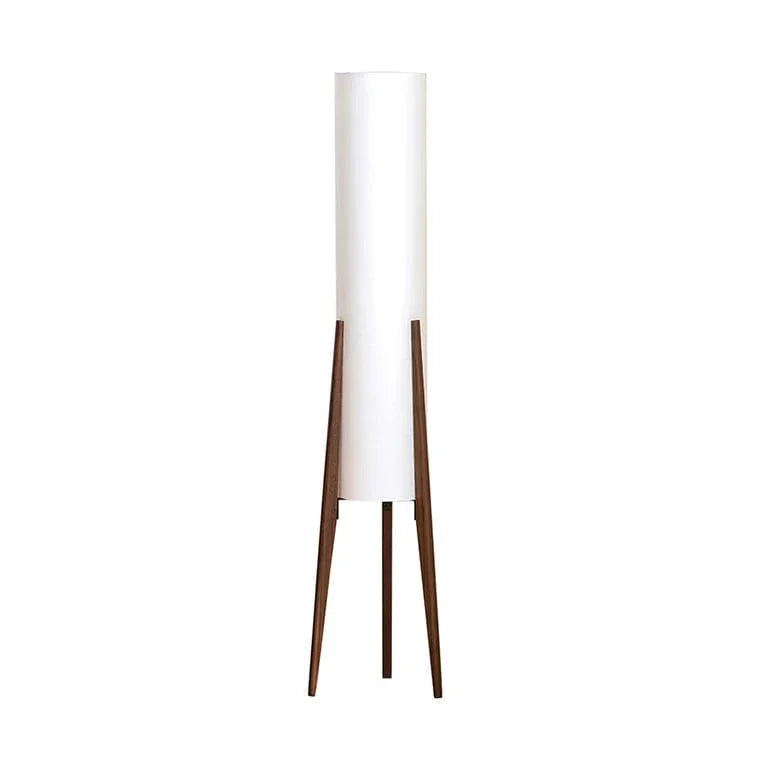 Metavaya Floor Lamp Dia 26cm x H 127cm / ∅ 10.2″ x H 50″ / Walnut color&White / US plug Zen Floor Lamp 6938617815561 M2023112001-1