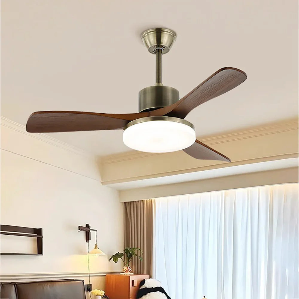Zephyr Wood Acrylic Ceiling Fan Light - view 5 | Metavaya