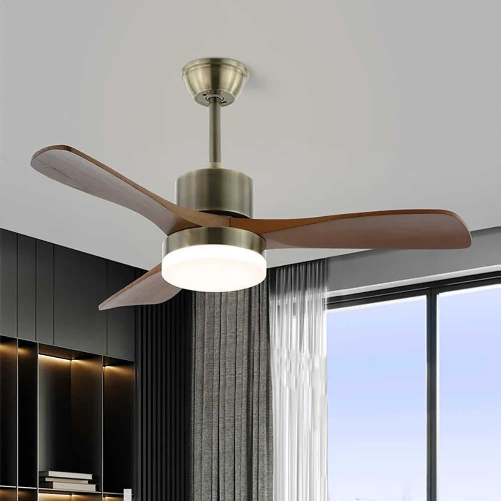 Zephyr Wood Acrylic Ceiling Fan Light - view 4 | Metavaya