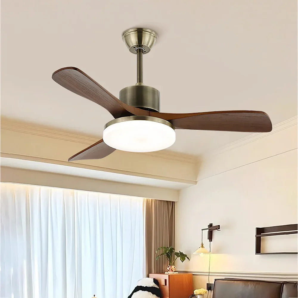 Zephyr Wood Acrylic Ceiling Fan Light - view 3 | Metavaya