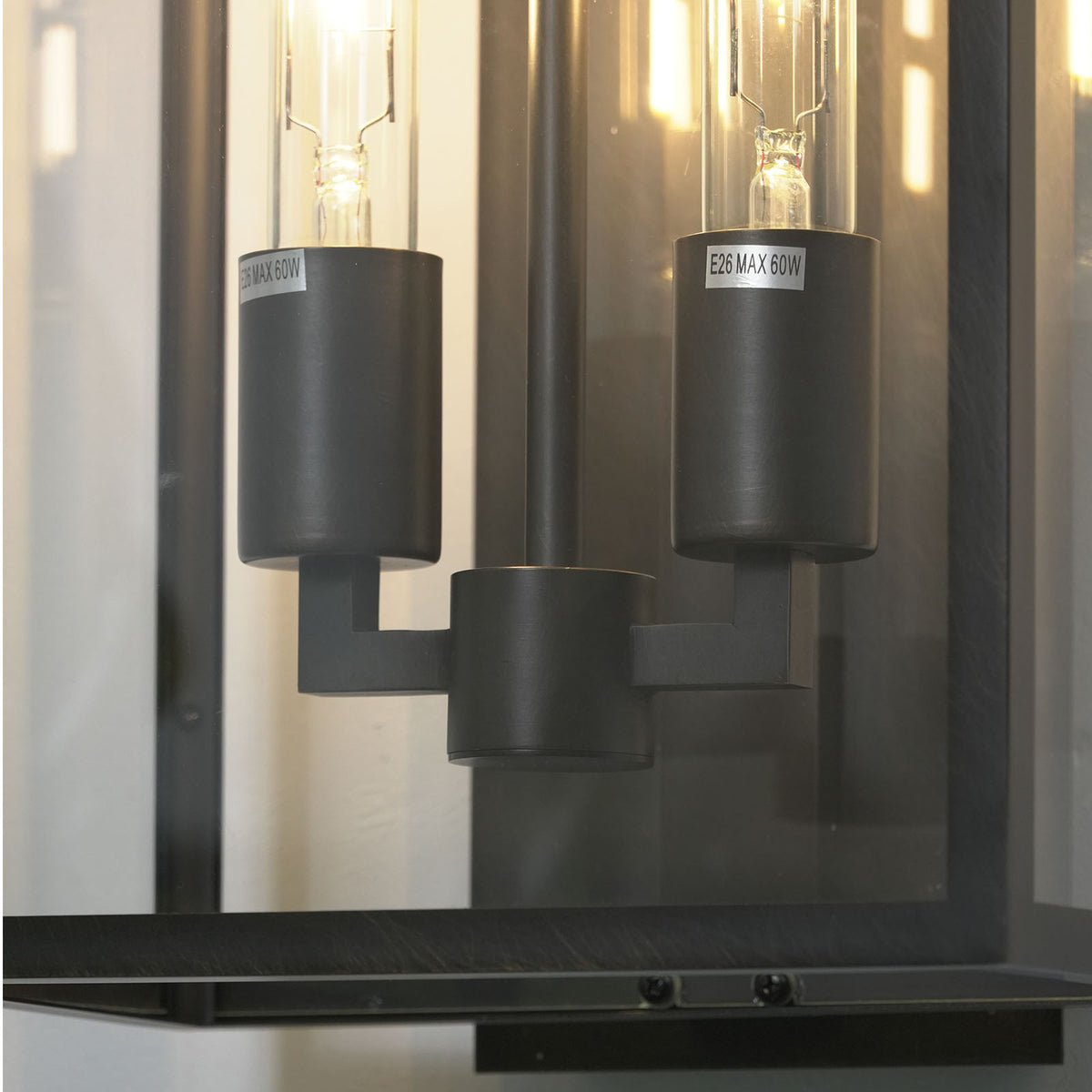 Brass/gold variant of the Faraday outdoor wall sconce, isolated on a plain white background.