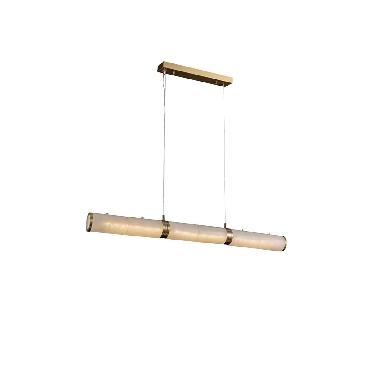Metavaya Pendant light Dia 100cm x H 100cm / ∅ 39.4″ x H 39.4″ / Brass+White / Warm White Marble Pendant light 6938617802028 M2023102002-1