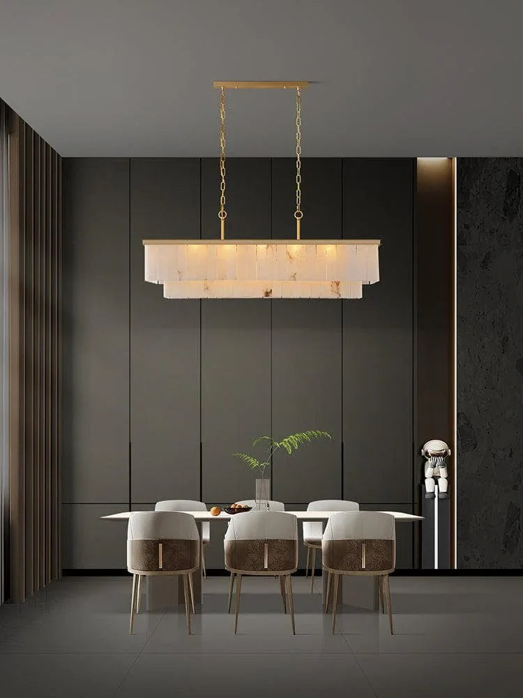 Metavaya Chandelier Rectangular marble chandelier