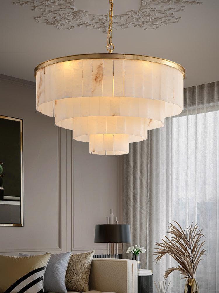 Metavaya Chandelier Marble tiered chandelier