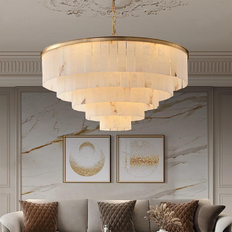 Metavaya Chandelier Marble tiered chandelier
