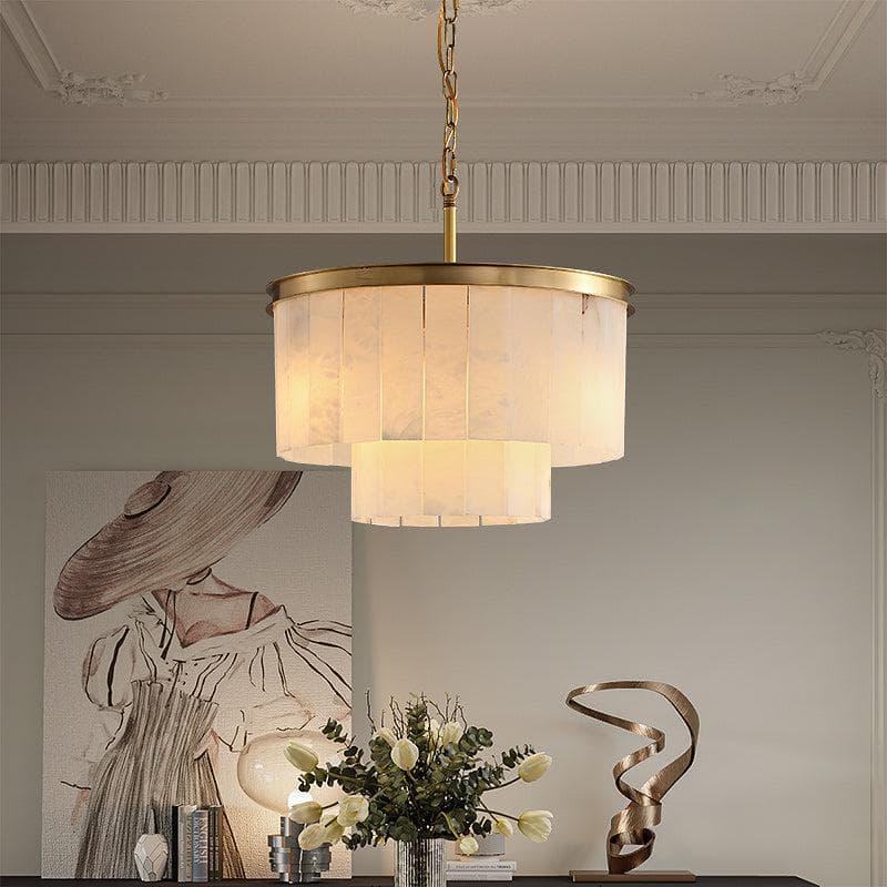 Metavaya Chandelier Marble tiered chandelier