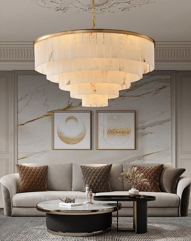 Metavaya Chandelier Marble tiered chandelier