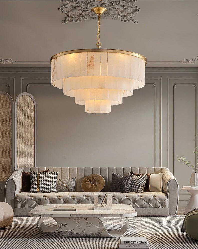 Metavaya Chandelier Marble tiered chandelier