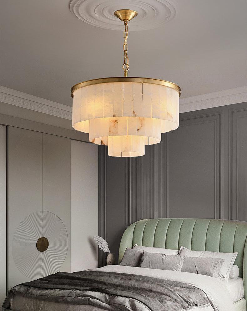 Metavaya Chandelier Marble tiered chandelier