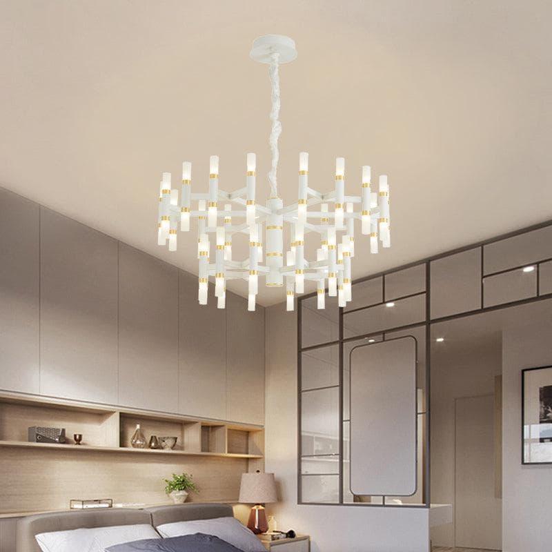 Metavaya Chandelier 60 heads Dia 85cm x H 42cm / ∅ 33.5″ x H 16.5″ / White&Gold / Warm White Molecular Chandelier 662668848488 M2023122708-9 Molecular Chandelier | Discount Sale