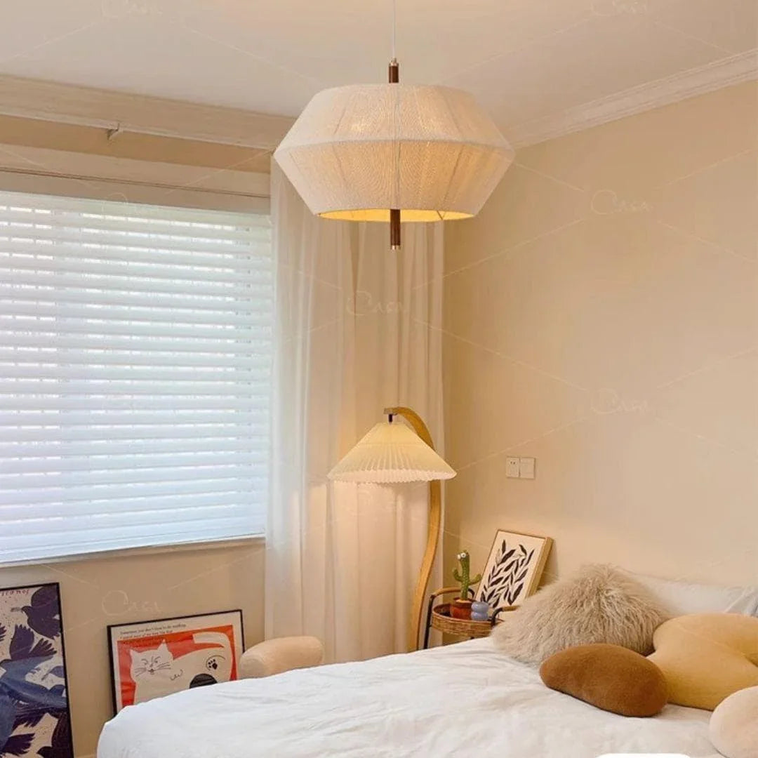 Metavaya Chandelier Dia 60cm x H47cm / natural color Oak rope chandelier 6938617782023 M2023092604-1