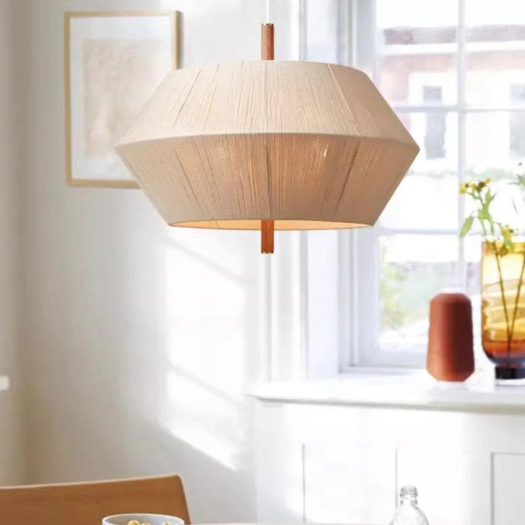 Metavaya Chandelier Dia 60cm x H47cm / natural color Oak rope chandelier 6938617782023 M2023092604-1