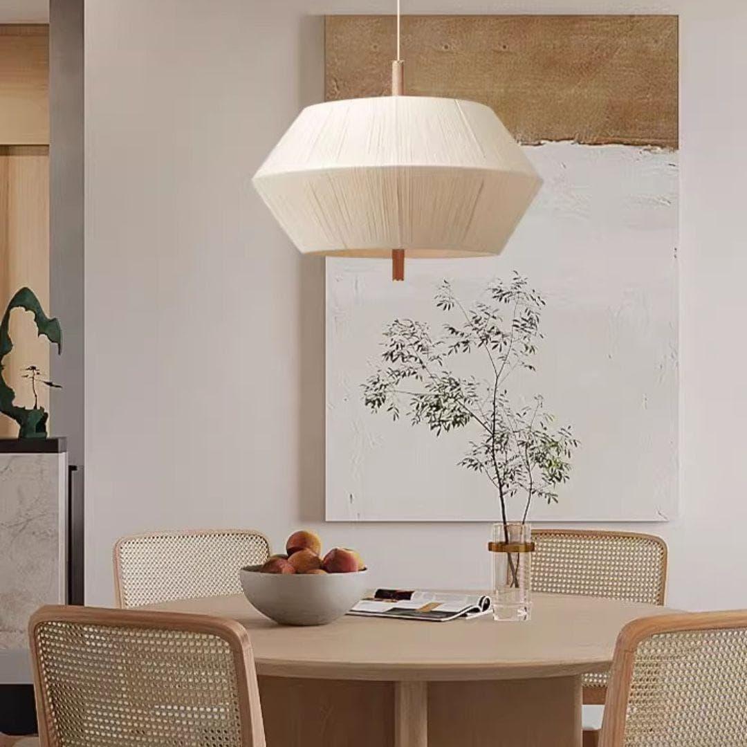 Metavaya Chandelier Dia 60cm x H47cm / natural color Oak rope chandelier 6938617782023 M2023092604-1