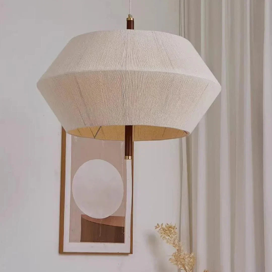 Metavaya Chandelier Dia 60cm x H47cm / natural color Oak rope chandelier 6938617782023 M2023092604-1