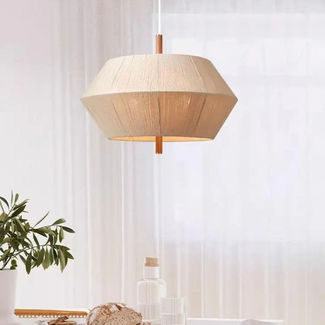Metavaya Chandelier Dia 60cm x H47cm / natural color Oak rope chandelier 6938617782023 M2023092604-1