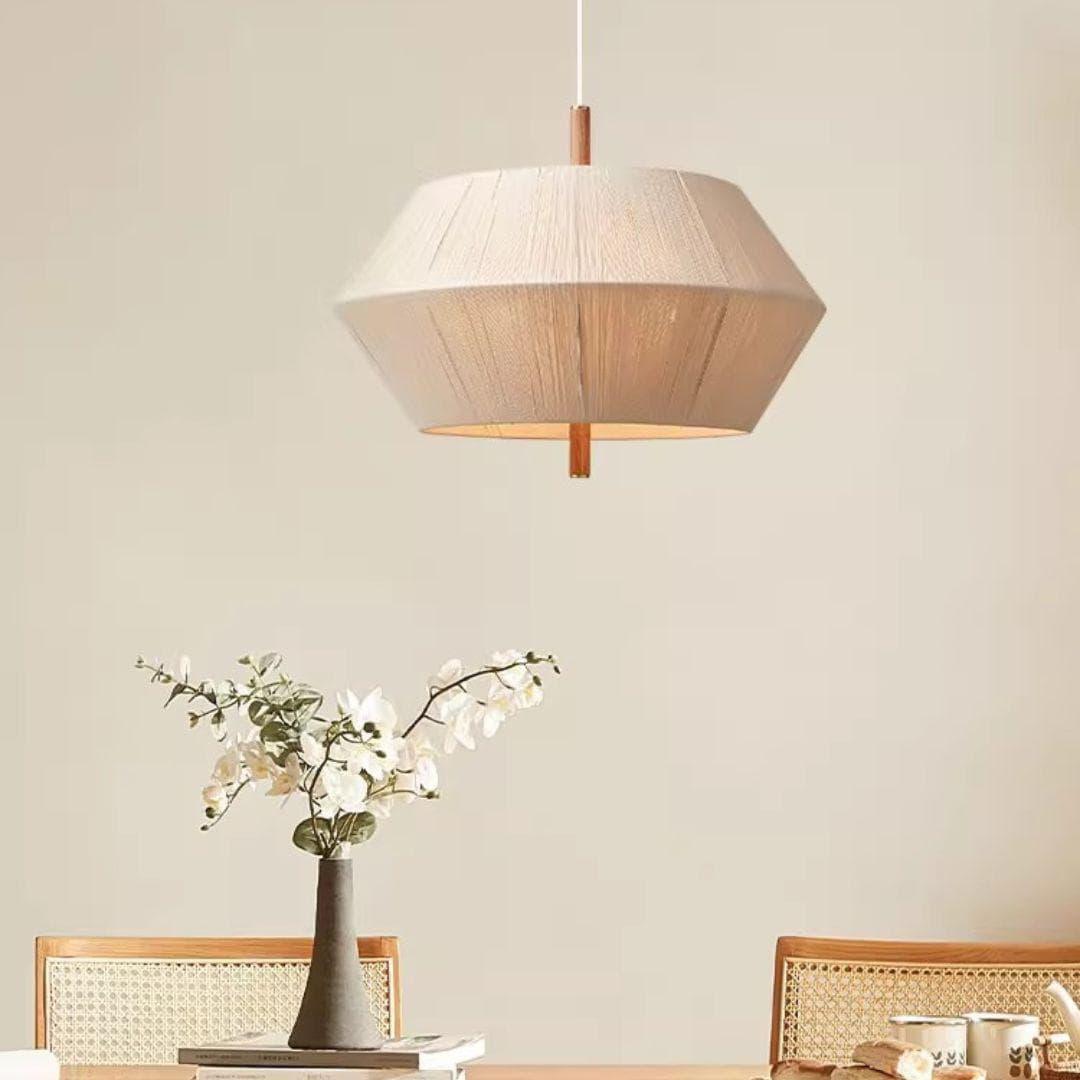 Metavaya Chandelier Dia 60cm x H47cm / natural color Oak rope chandelier 6938617782023 M2023092604-1