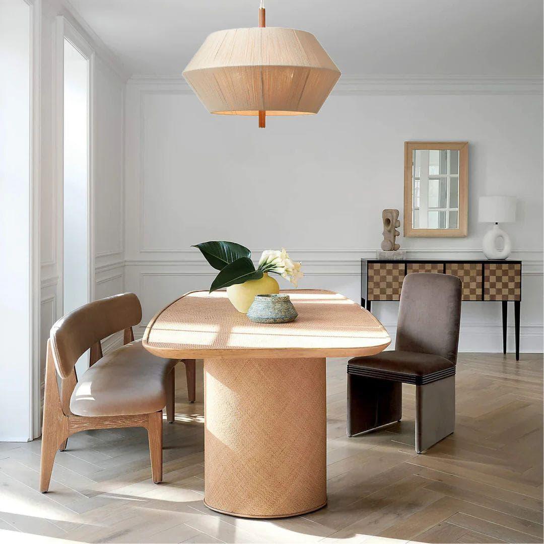 Metavaya Chandelier Dia 60cm x H47cm / natural color Oak rope chandelier 6938617782023 M2023092604-1