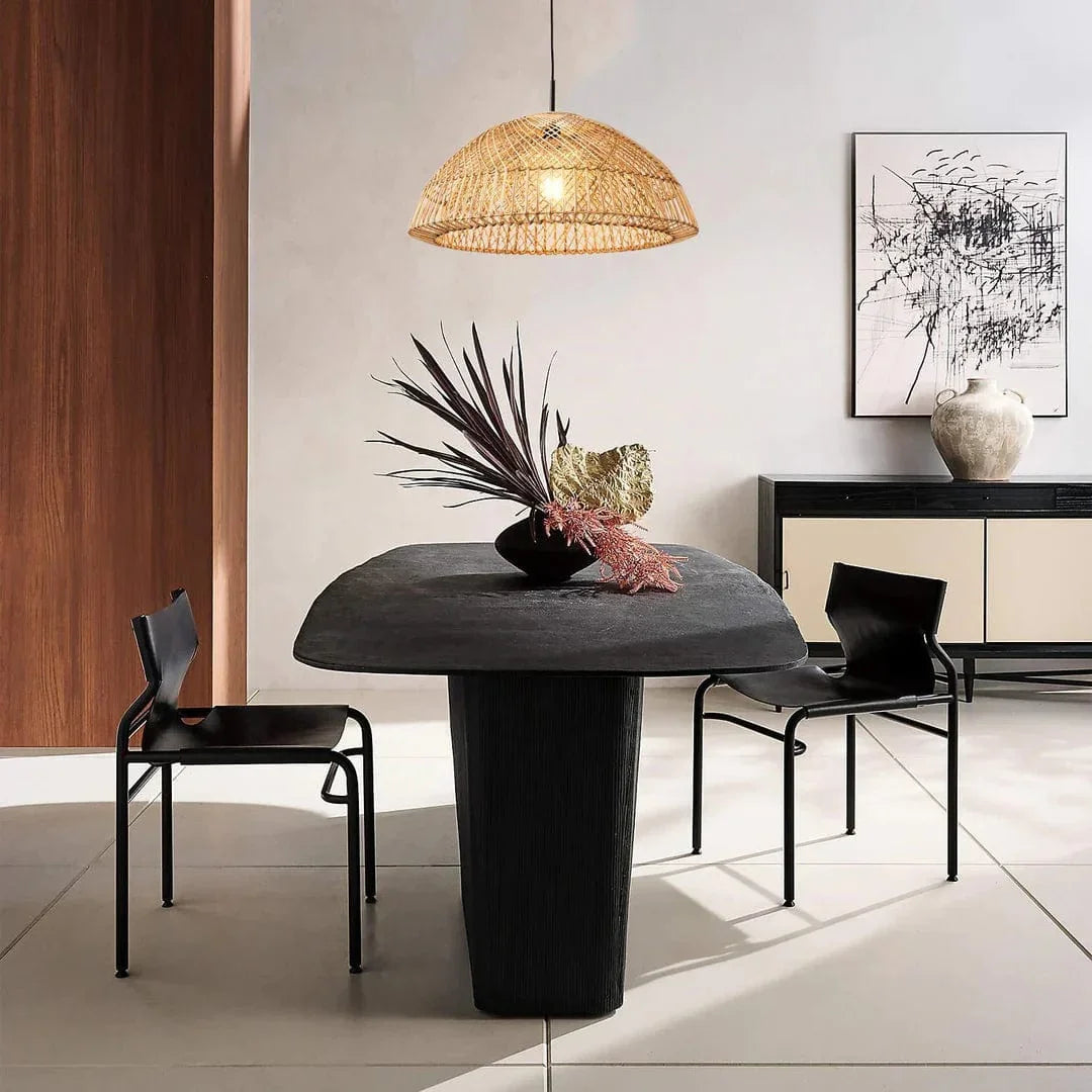 Metavaya Pendant lamp Dia 70cm x H30cm / natural wicker Pendant Lampp 6938617782009 M2023092603-1
