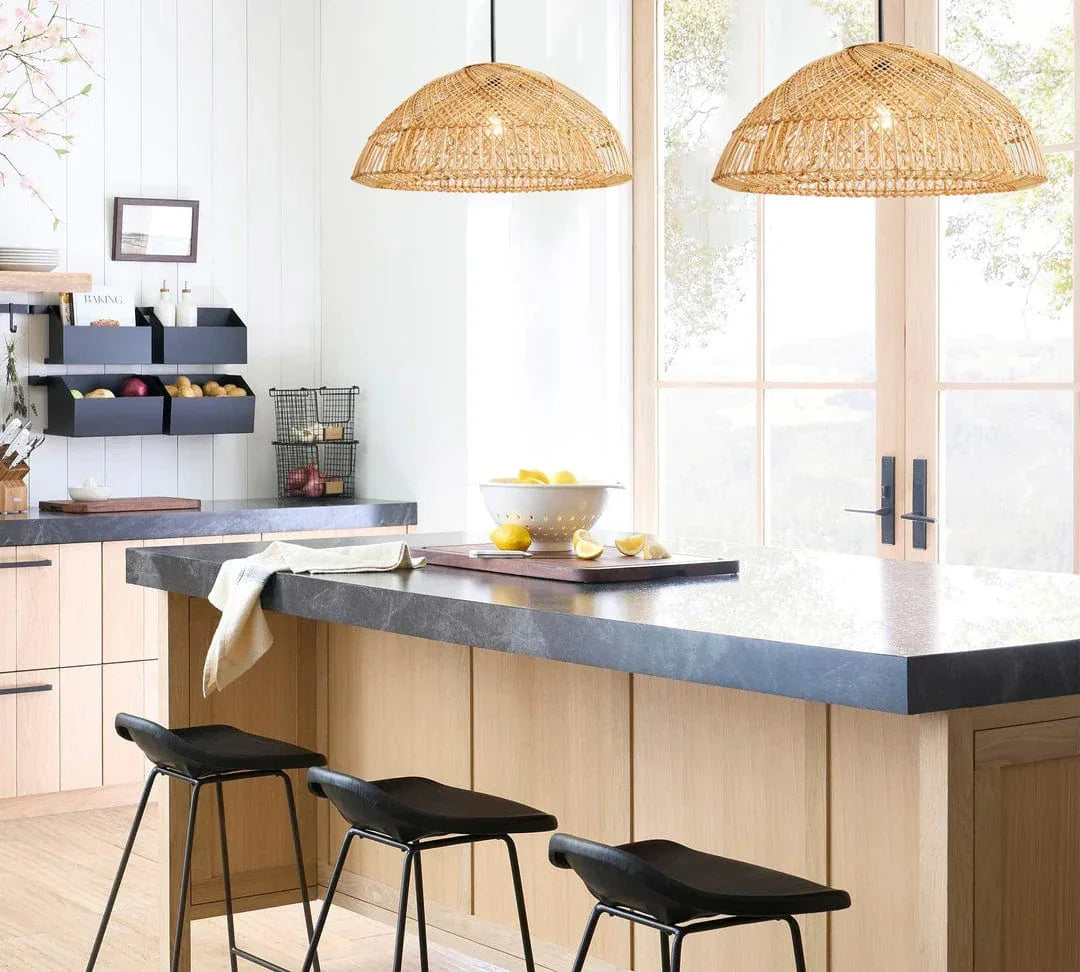 Metavaya Pendant lamp wicker Pendant Lampp