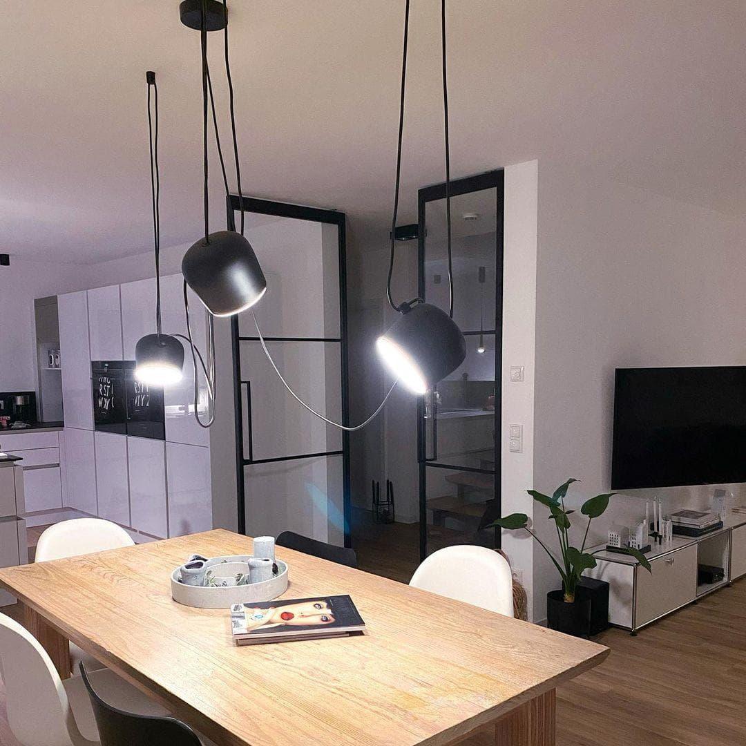 Metavaya Pendant lamp Aim Pendant Lamp AIM 3500K Single Hardwired Pendant in Black and White