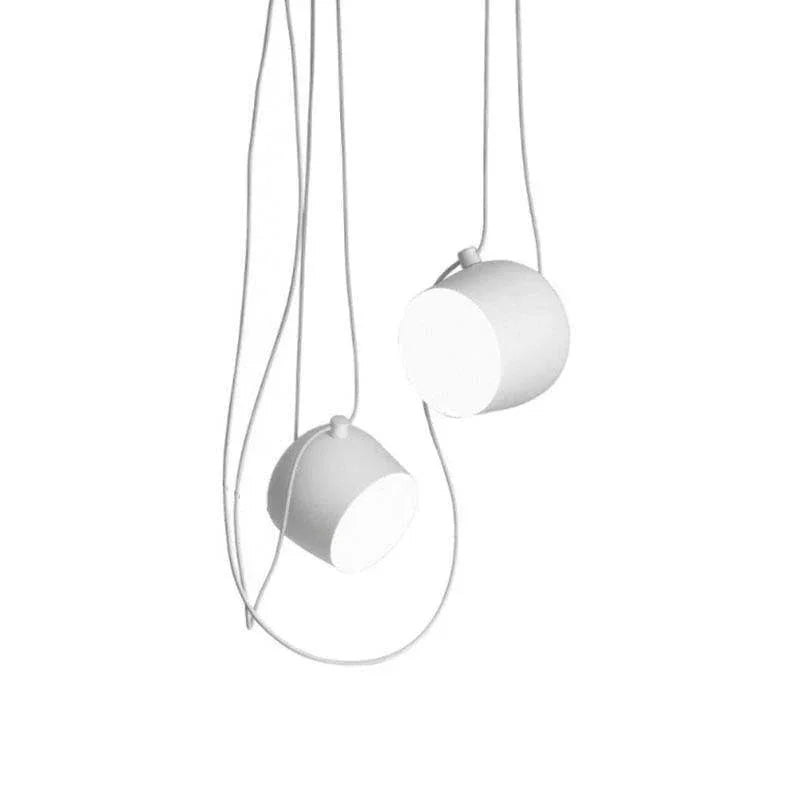 Metavaya Pendant lamp 2heads / White / Warm White Aim Pendant Lamp 653733214819 P2021122201-7 AIM 3500K Single Hardwired Pendant in Black and White
