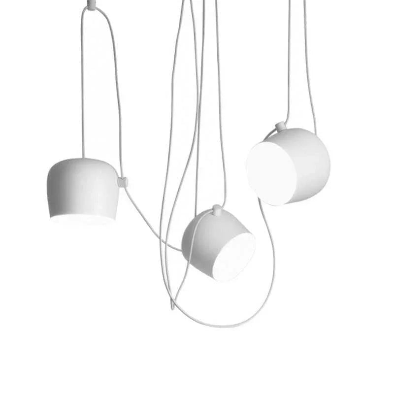 Metavaya Pendant lamp 3heads / White / Warm White Aim Pendant Lamp 653733214819 P2021122201-11 AIM 3500K Single Hardwired Pendant in Black and White