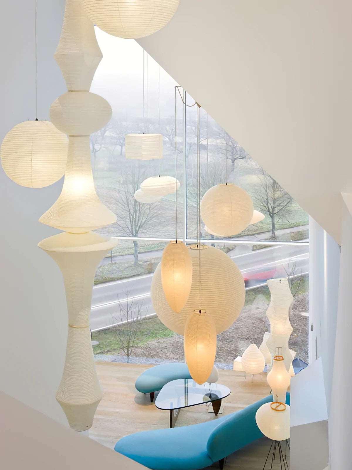 Metavaya Pendant lamp Dia 48cm X H 270cm / White Akari E Ceiling Light 662668873978 M2022111502-1 Shop Akari E Ceiling Light & Pendant Lights