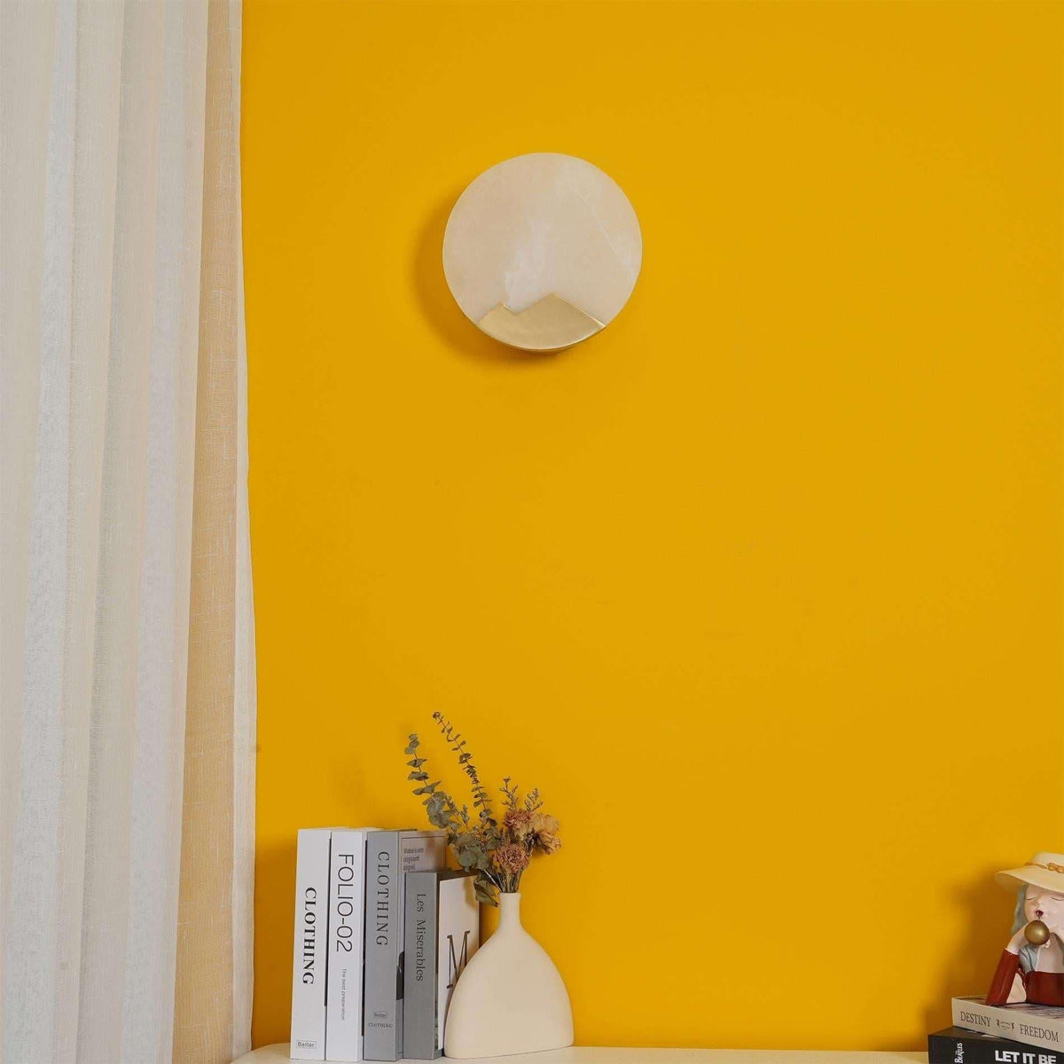Metavaya Wall lamp Alabaster Brass Sconce Buy Alabaster Brass Sconce Online in USA & Canada