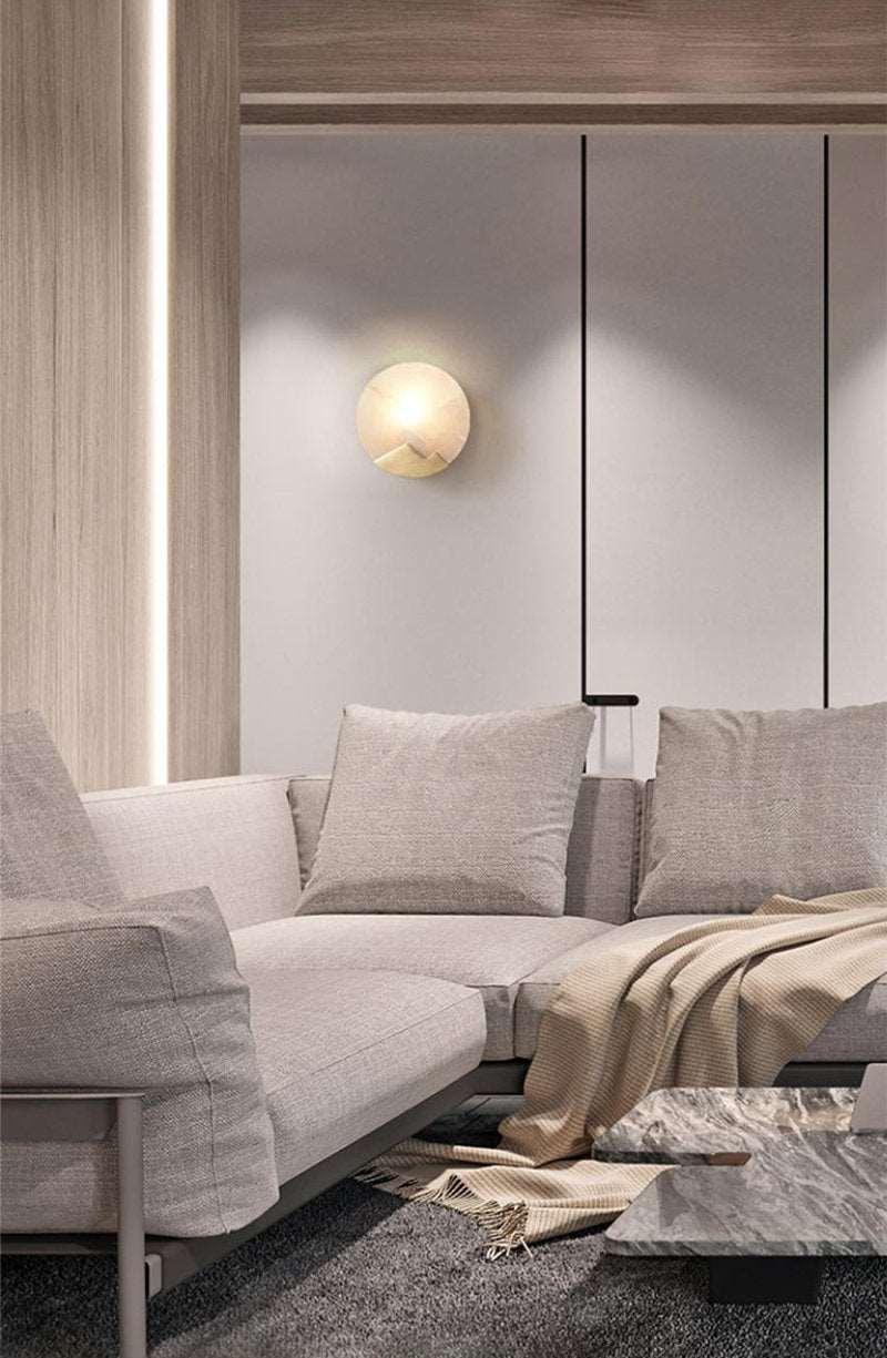 Metavaya Wall lamp Alabaster Brass Sconce Buy Alabaster Brass Sconce Online in USA & Canada