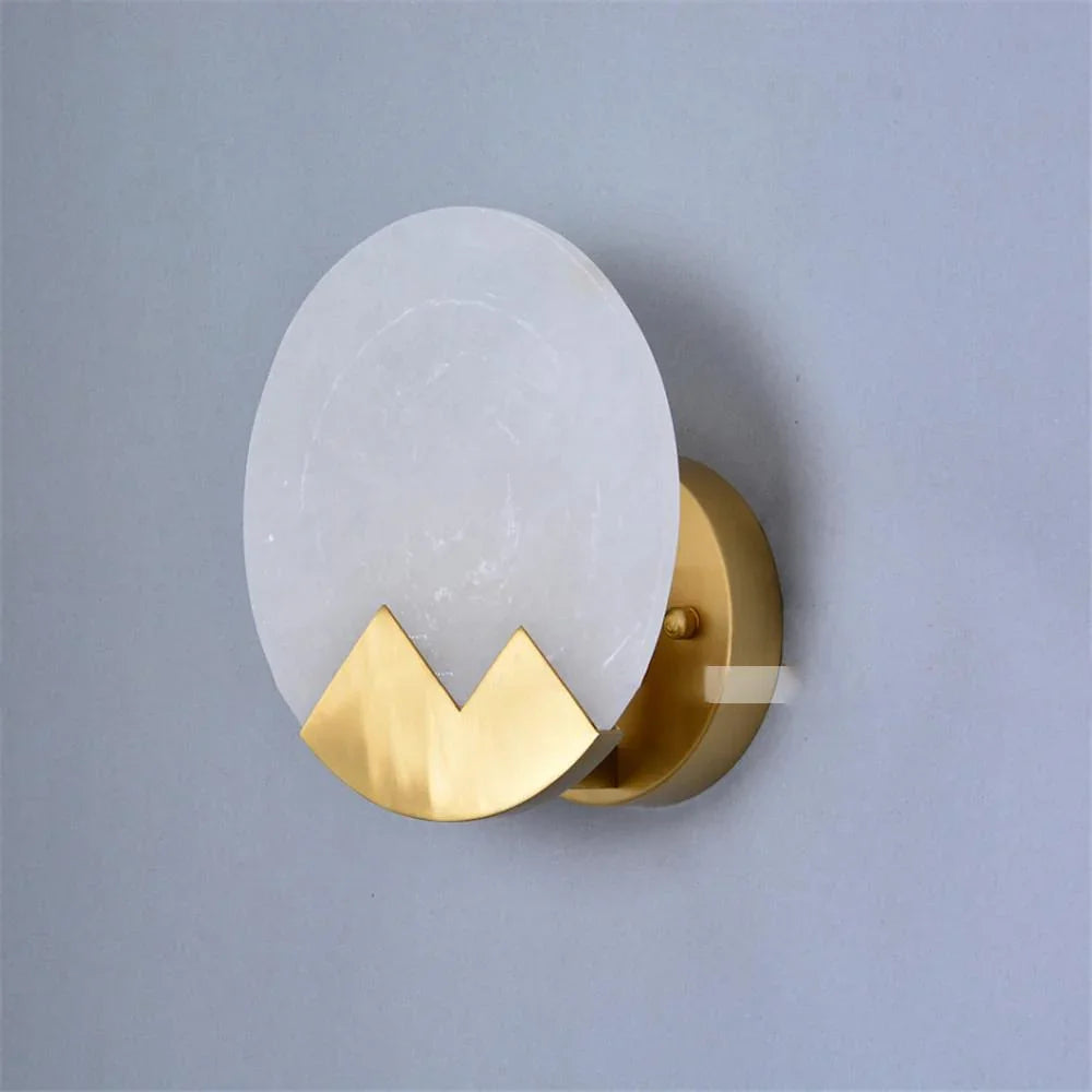 Metavaya Wall lamp Alabaster Brass Sconce Buy Alabaster Brass Sconce Online in USA & Canada