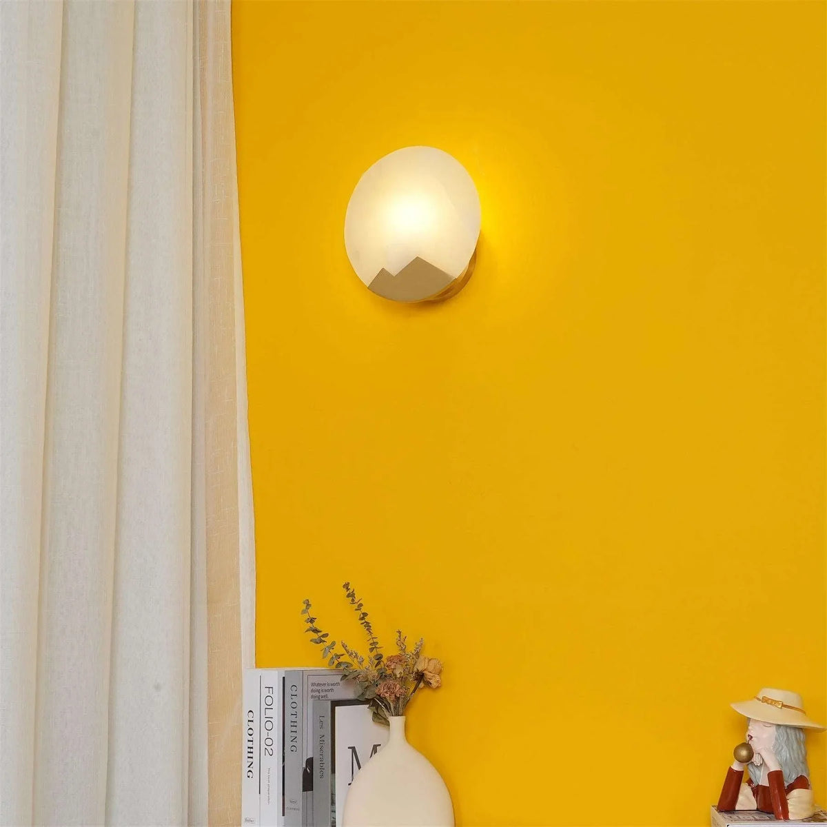 Metavaya Wall lamp Alabaster Brass Sconce Buy Alabaster Brass Sconce Online in USA & Canada
