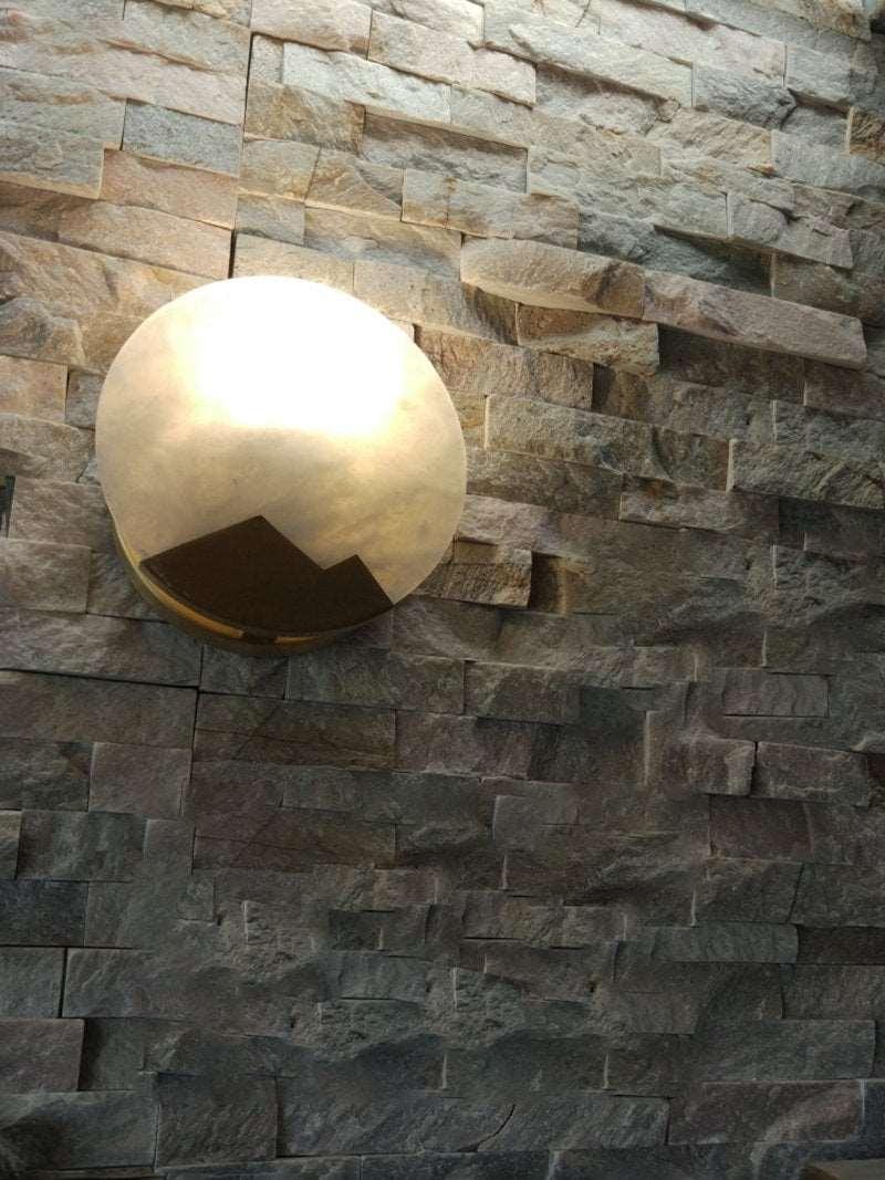 Metavaya Wall lamp Alabaster Brass Sconce Buy Alabaster Brass Sconce Online in USA & Canada