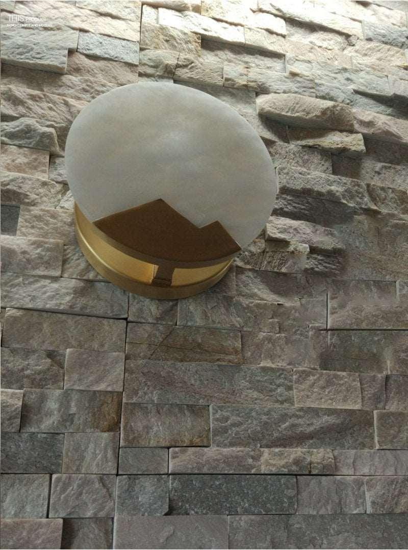 Metavaya Wall lamp Alabaster Brass Sconce Buy Alabaster Brass Sconce Online in USA & Canada