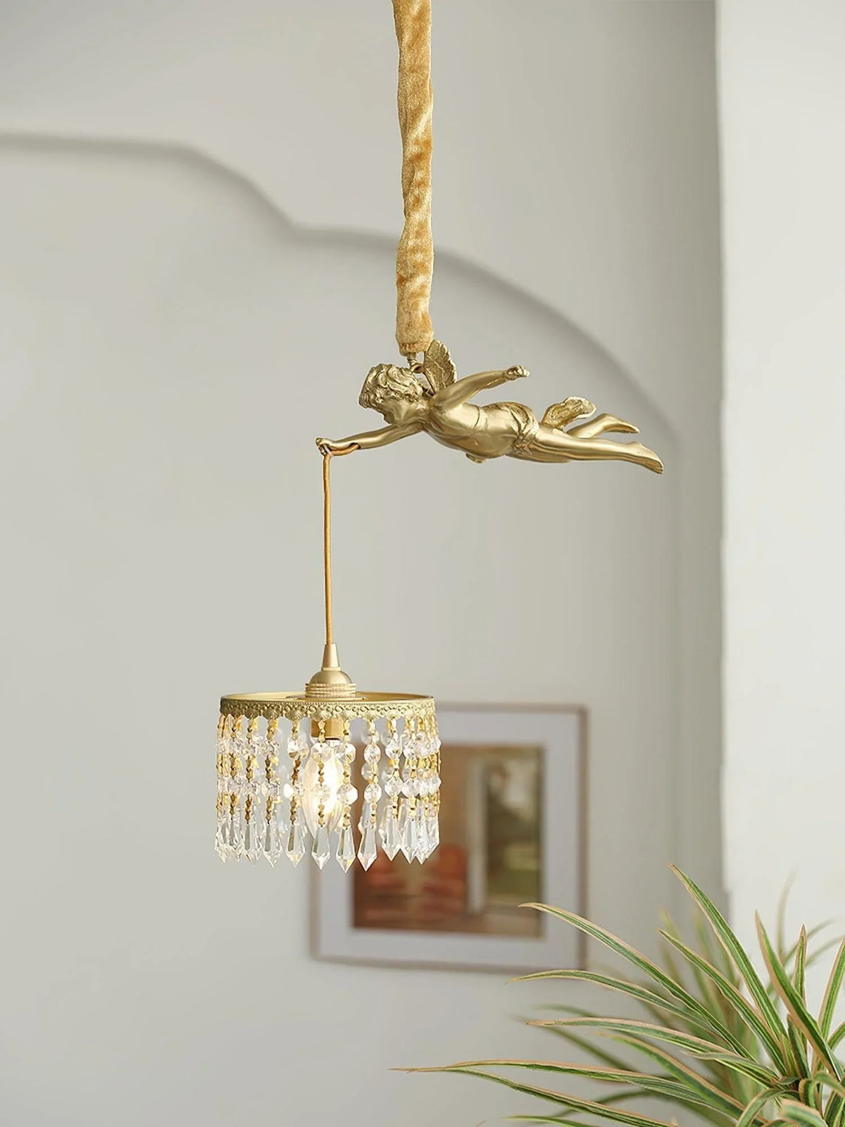 Metavaya Pendant light Dia 28cm x H 39cm / Gold Angel Pendant Light 360192146833 M2022102901-1 Shop Online Angel Pendant Light