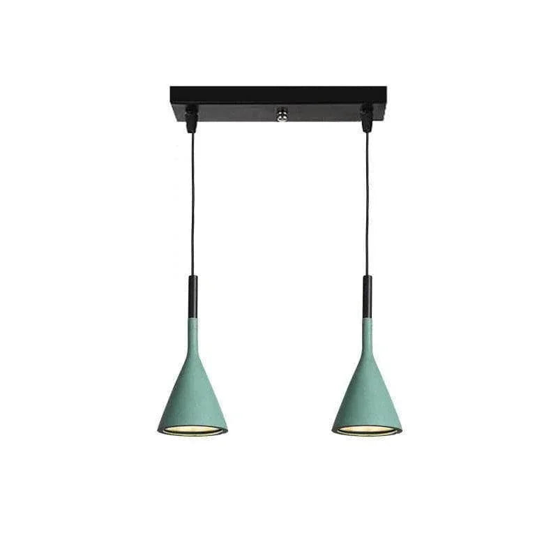 Metavaya Pendant light 2Heads / Green Aplomb Pendant Lamp 336019215372 M2022112401-9 Aplomb Pendant Light Cone Concrete Pendant Light