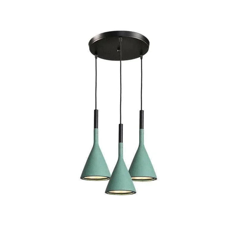 Metavaya Pendant light 3Heads R / Green Aplomb Pendant Lamp 336019215440 M2022112401-14 Aplomb Pendant Light Cone Concrete Pendant Light