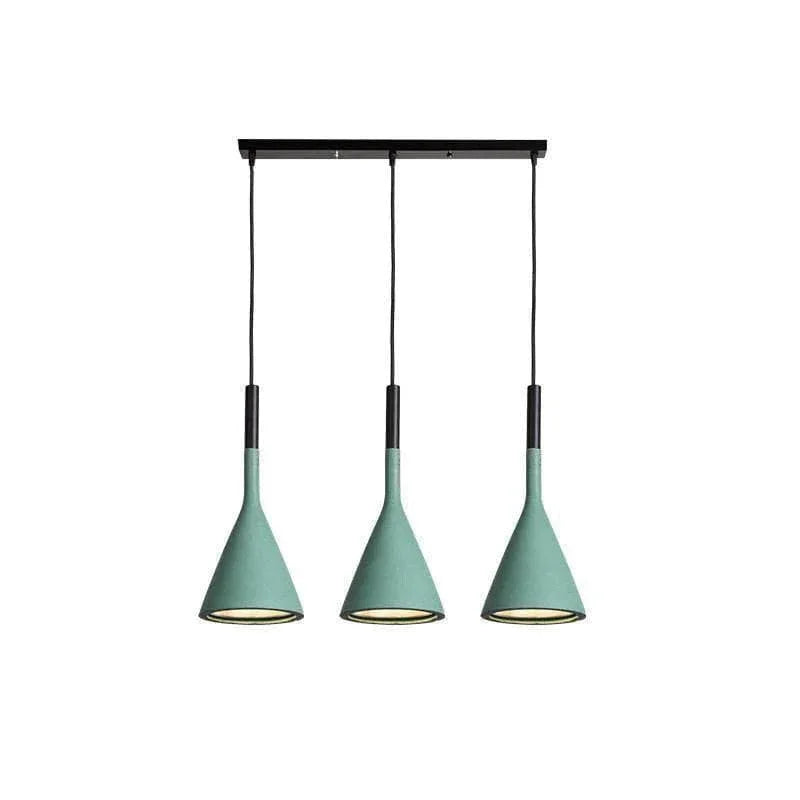 Metavaya Pendant light 3Heads L / Green Aplomb Pendant Lamp 336019215501 M2022112401-19 Aplomb Pendant Light Cone Concrete Pendant Light