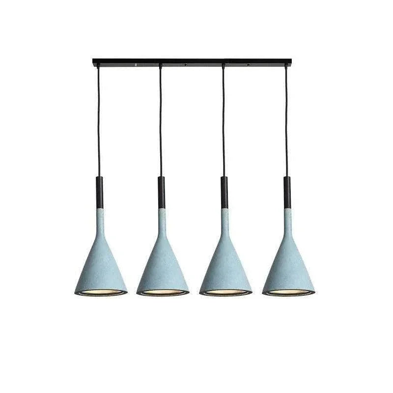 Metavaya Pendant light 4Heads / Blue Aplomb Pendant Lamp 336019215563 M2022112401-25 Aplomb Pendant Light Cone Concrete Pendant Light