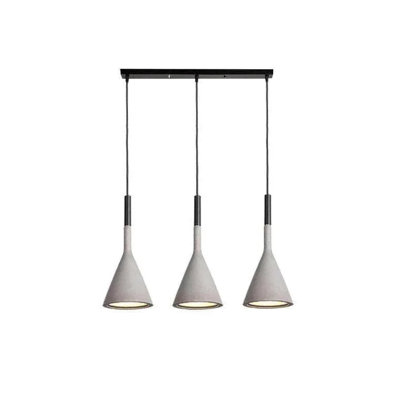 Metavaya Pendant light 3Heads L / Gray Aplomb Pendant Lamp 336019215457 M2022112401-16 Aplomb Pendant Light Cone Concrete Pendant Light