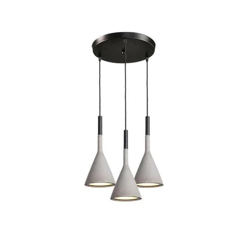 Metavaya Pendant light 3Heads R / Gray Aplomb Pendant Lamp 336019215402 M2022112401-11 Aplomb Pendant Light Cone Concrete Pendant Light