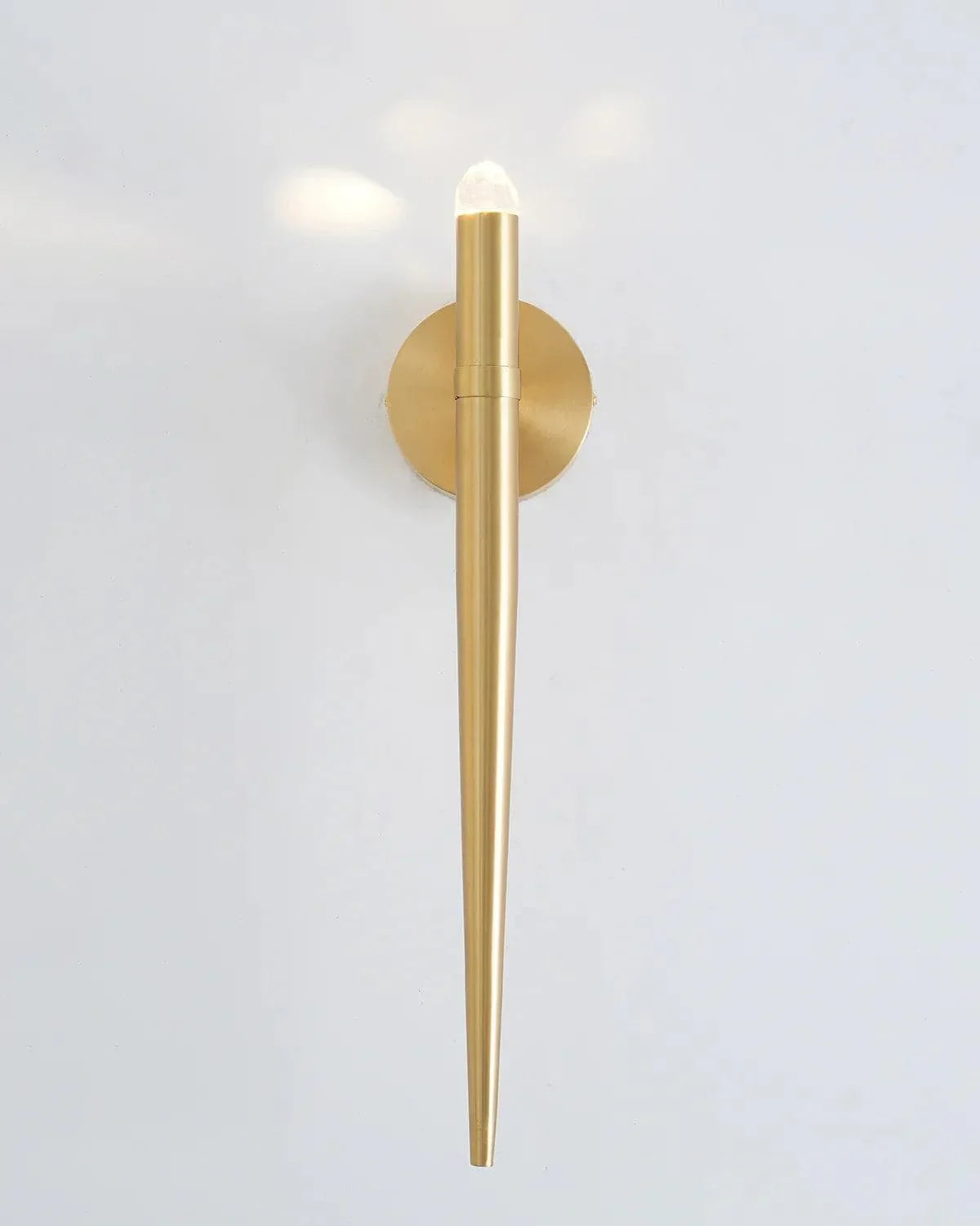Metavaya Wall lamp Brass Spinal Tube Sconce RH Brass Aquitaine Torch Sconce