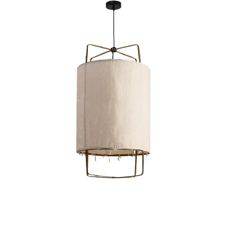Metavaya Pendant lamp Dia 40cm x H 62cm / Brown cotton cloth Ay illuminate Pendant Lamp 653733214789 M2021121706-5